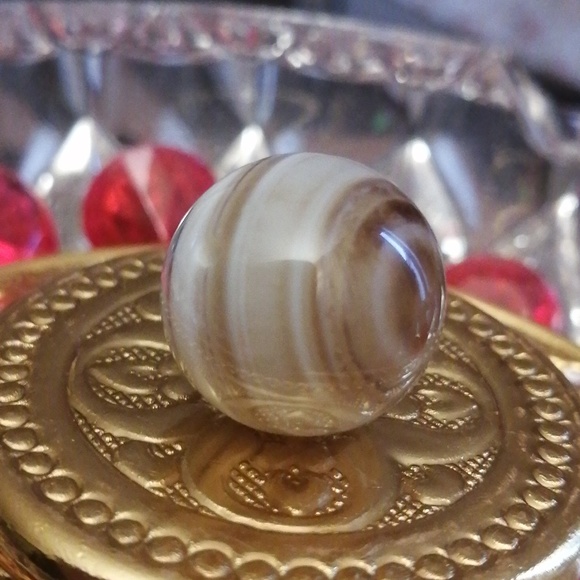 Rare find. natural banded Agate marble bead 11.06 grams 2 cm in diameter - Picture 2 of 4
